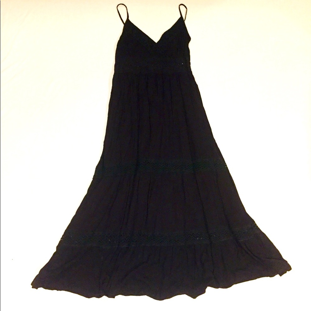 Beaded Peasant Maxi Dress